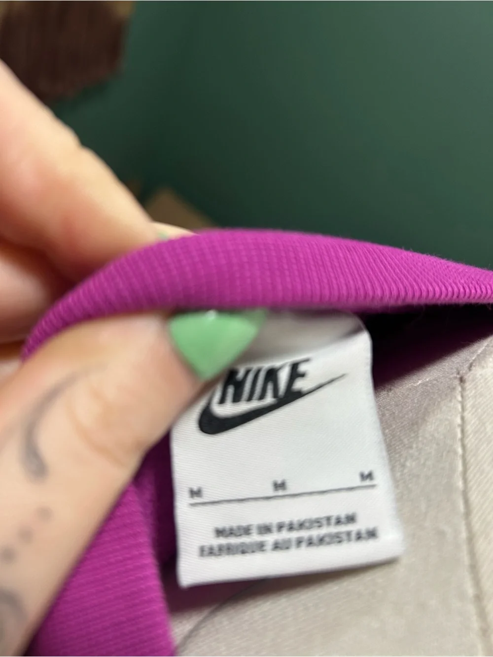 Nike Women’s Magenta Crewneck Sweatshirt with White Swoosh